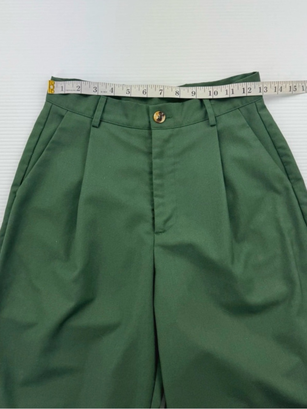 Cider Forest Green High Waisted Wide Leg Trousers • Size Small - Picture 6 of 9